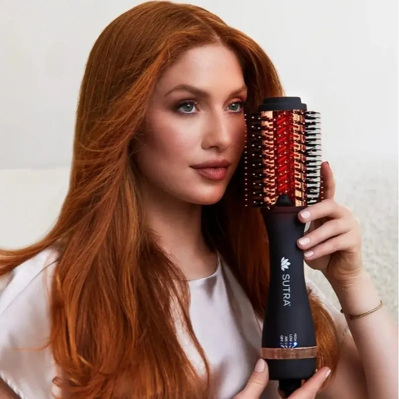 SUTRA IR Infrared Blowout Brush 3 Inch - Cepillo Secador Infrarojo De 3 Pulgadas for Hair Styling Straightening Bristle Straightening Comb